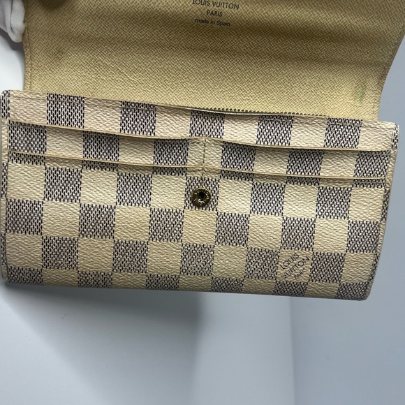 ♥️LOUIS VUITTON Portefeuille Damier Azur Long Sarah Bifold Wallet | PRELOVED!! - Picture 8 of 16